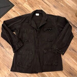 Mens vintage 80s US military lightweight field spec jacket sz M black